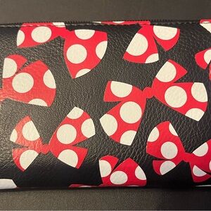 Disney Black and Red Wallet with Minnie Bows.